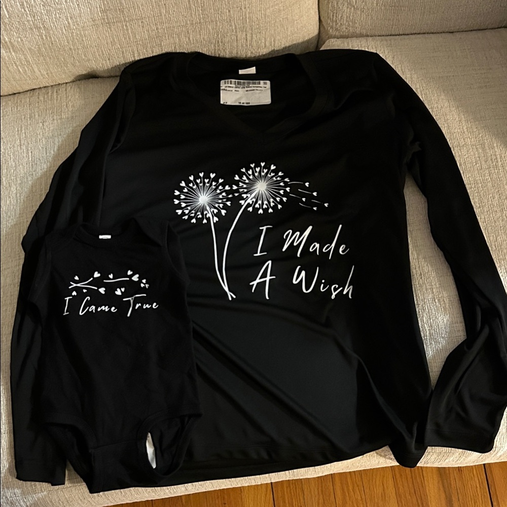 Black Kids Shirt and Onesie Set